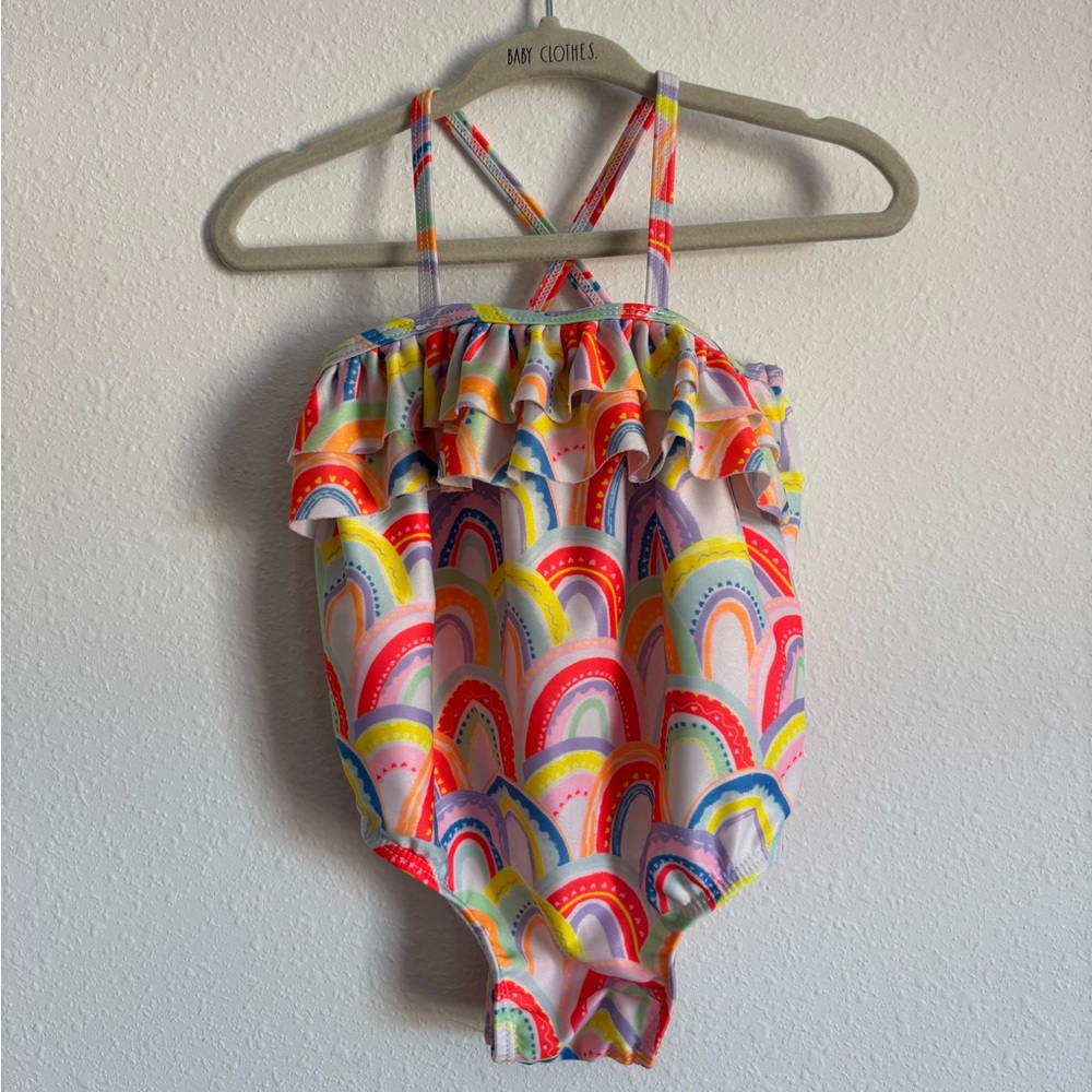 Wonder Nation Rainbow Kids Swim One Piece
